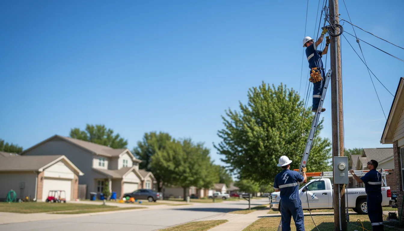 Residential electrician providing installation services in Ivanhoe, TX